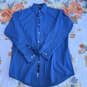 Cambridge Classics Easy Care: Blue Button Up: 15 & 32/33
